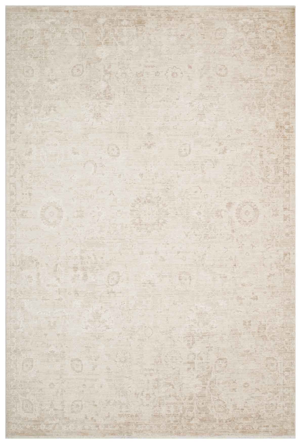 Abrum Krem Bej Modern Soyut Desenli Makine Halısı
