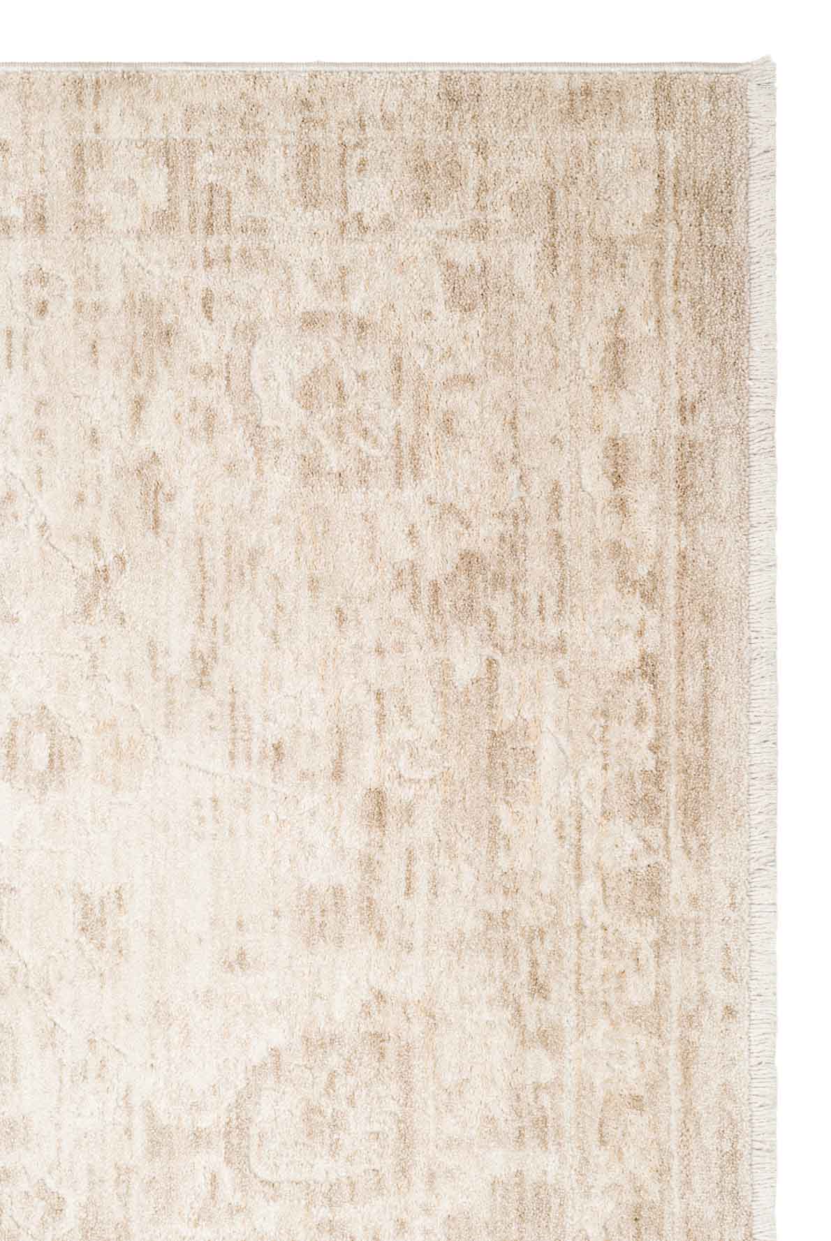 Abrum Krem Bej Modern Soyut Desenli Makine Halısı – detay görünümü
