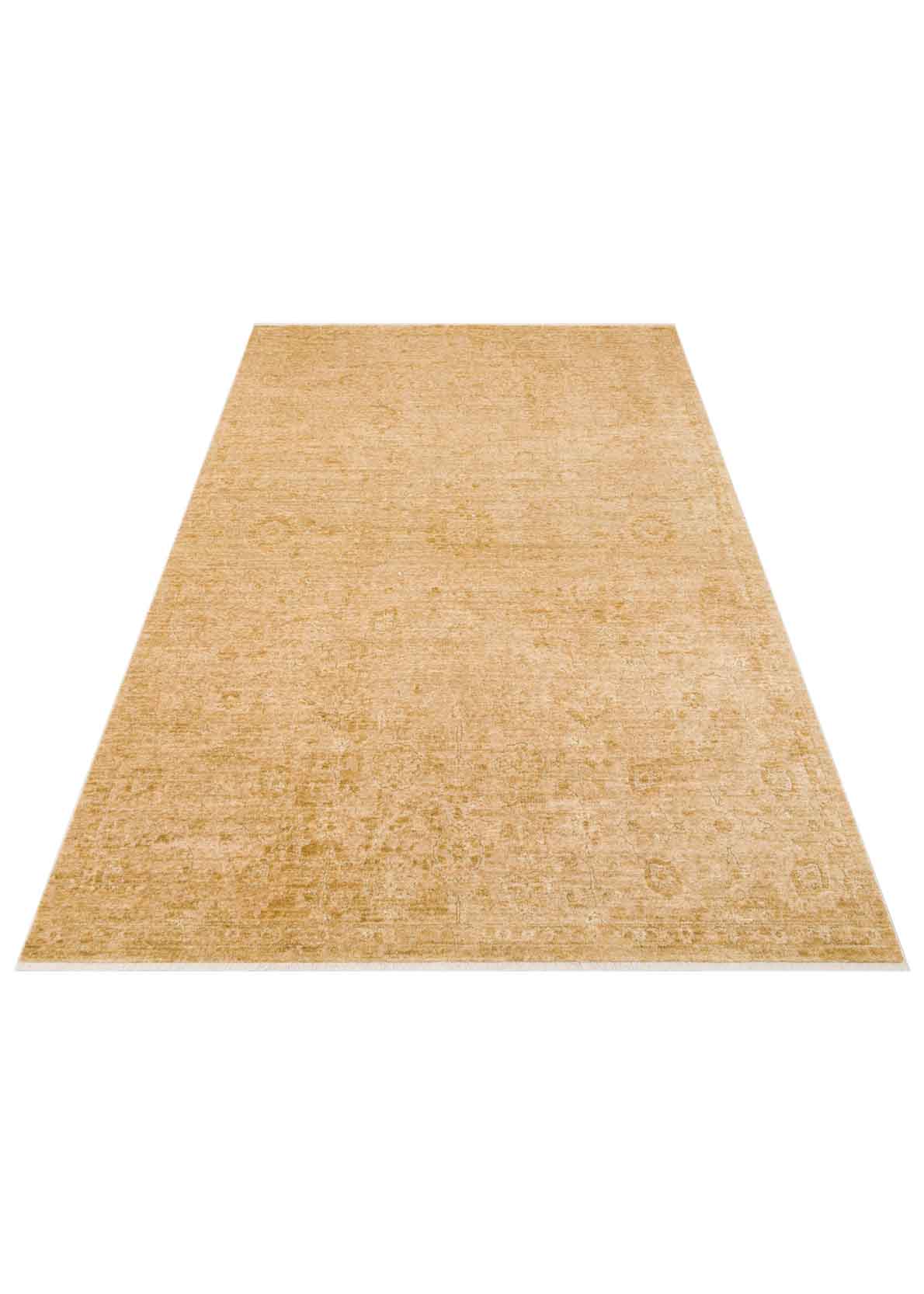 Abrum Bej Gold Soyut Desenli Modern Halı – kenar detayı