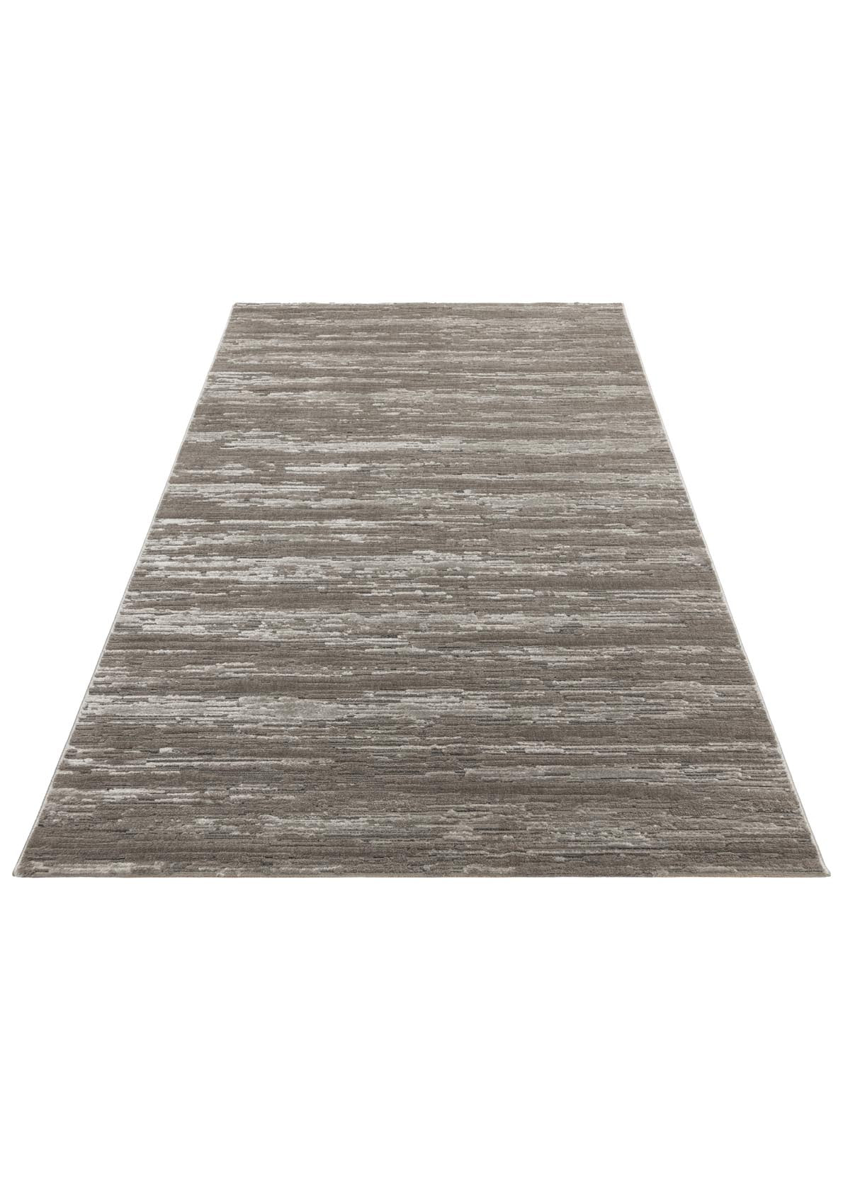 Kemla Gri Beyaz Soyut Desenli Modern Polyester Halı – genel görünüm