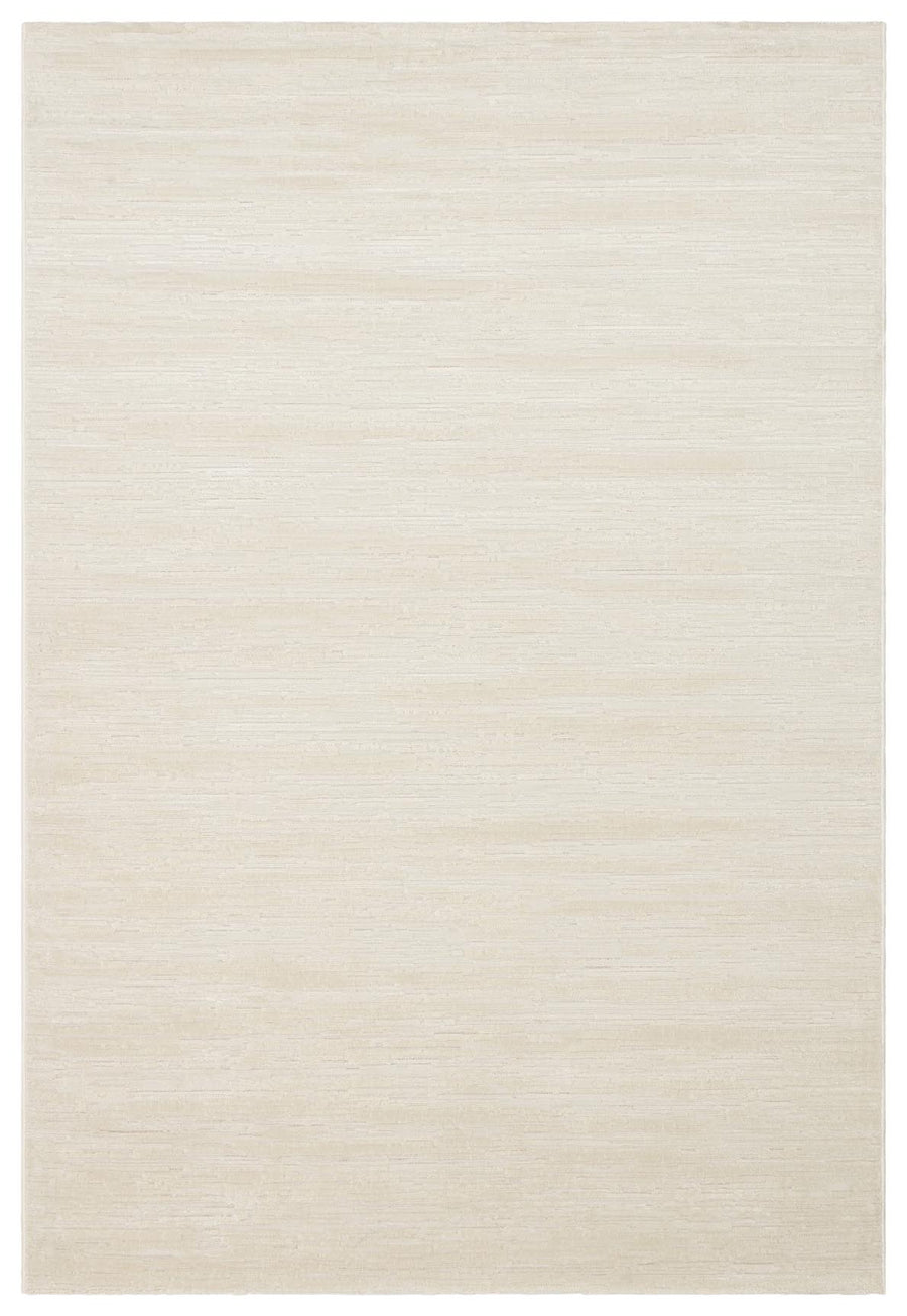 Kemla Krem Modern Düz Renk Kabartma Dokulu Halı