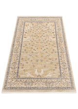 Toris cremefarbener Gebetsteppich in Gold mit Mihrab und Lebensbaum
