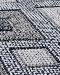 Aleah Gray Geometric Polyester Machine Rug