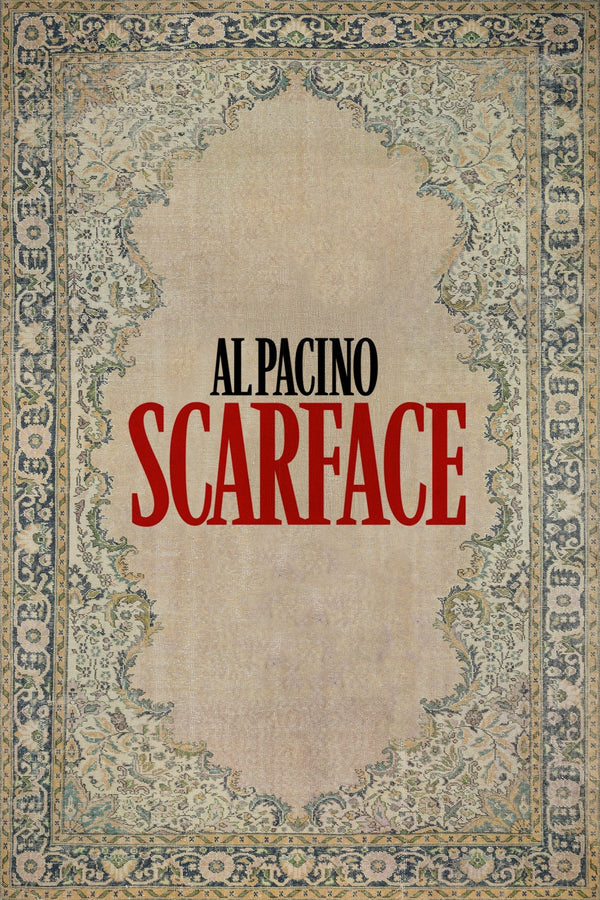 Alpacıno Scarface Temalı Kaymaz Tabanlı Yıkanabilir Halı