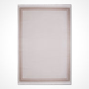 Bej Çerçeveli Akrilik Makine Halısı