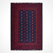 Kırmızı Çerçeveli Pamuk Makine Halısı