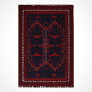 Kırmızı Çerçeveli Pamuk Makine Halısı