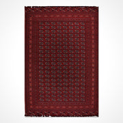 Kırmızı Çerçeveli Pamuk Makine Halısı