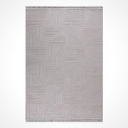 Gri Modern Sisal Makine Halısı