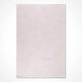 Geometric Pattern Cream White Modern Rug