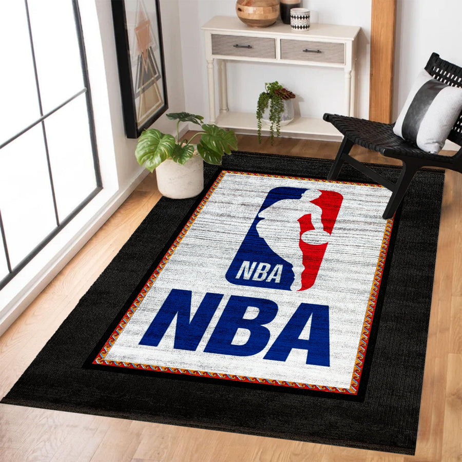 Nba Temalı Kaymaz Tabanlı Yıkanabilir Halı