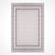 Krem Çerçeveli Viskon Makine Halısı