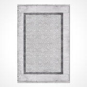 Gri Çerçeveli Viskon Makine Halısı
