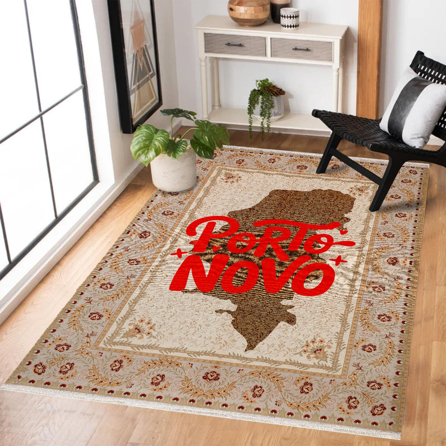 Anadolu Krem Vizon Kahve Desenli Polyester Salon Halısı