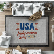 USA Independence Day Kaymaz Tabanlı Yıkanabilir Halı