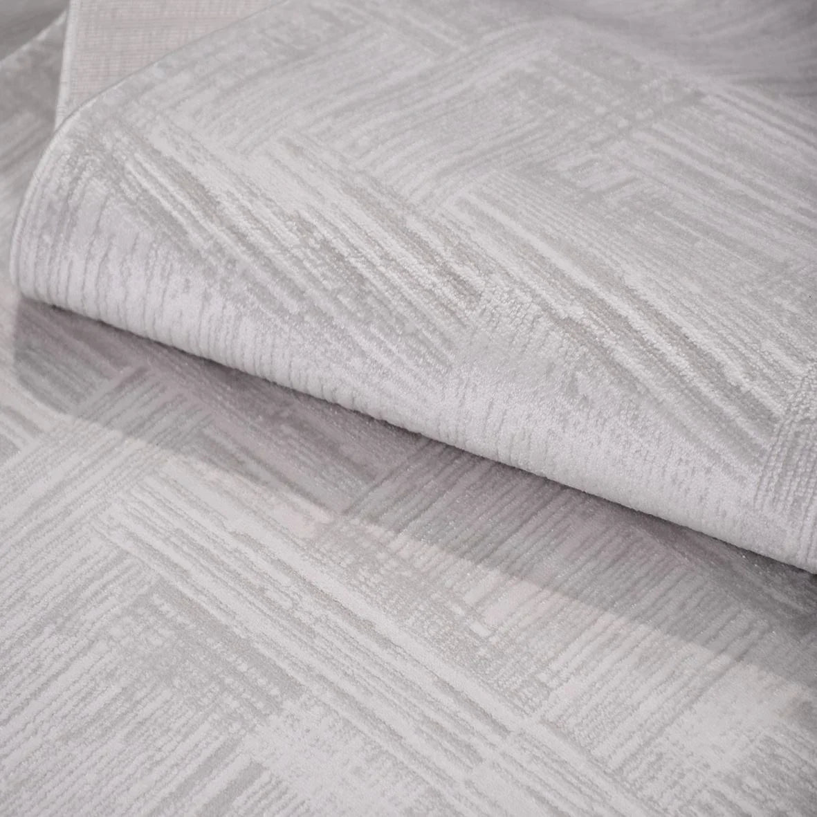 Bej Gri Dokulu Minimalist Triko Halı - Pati Dostu - Toz Vermez
