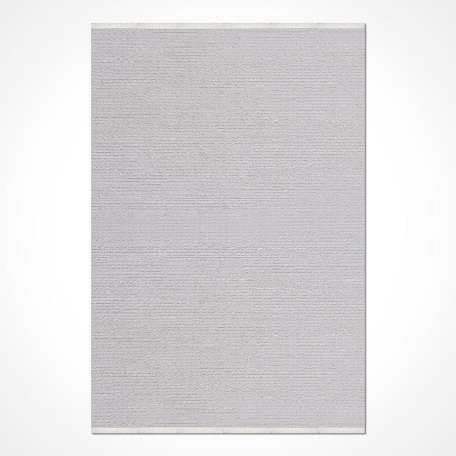 Gri Düz Minimalist Triko Halı - Pati Dostu - Toz Vermez