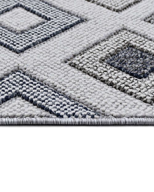 Aleah Gray Geometric Polyester Machine Rug