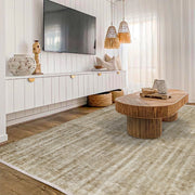 Vintage Kahverengi Eskitme Yün ve Pamuk El Dokuma Halı 179x304