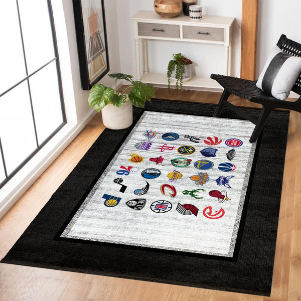 Modern Beyaz Geometrik Desenli Polyester Salon Halısı