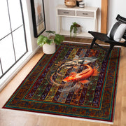 Acem Turuncu Desenli Polyester Salon Halısı