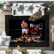 Siyah Beyaz Modern Salon Halısı Muhammed Ali - Polyester