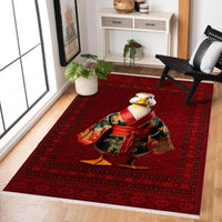 Solid Red Modern Area Rug