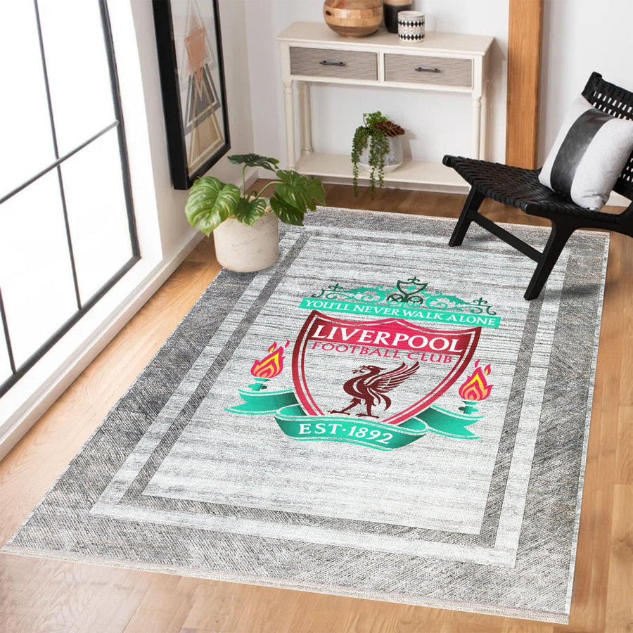 Modern Krem Etnik Desenli Polyester Salon Halısı
