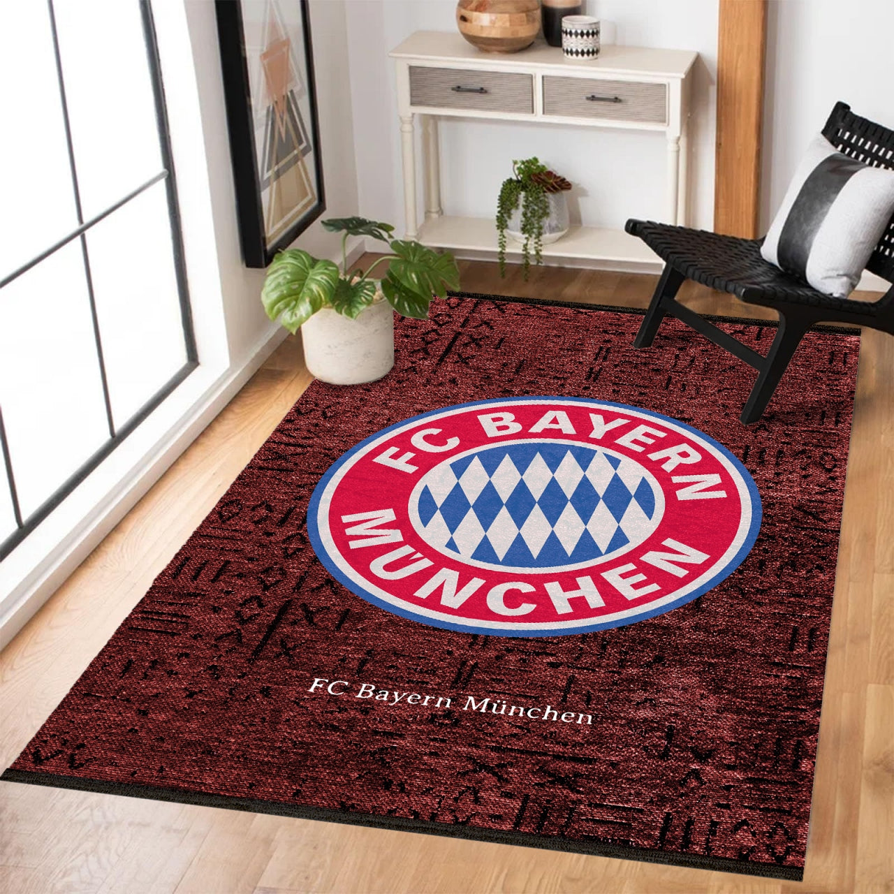 FC BAYERN MUNCHEN  Yıkanabilir Kaymaz Tabanlı Halı