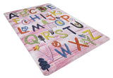 Pink Blue Children's Room Rug - Polyester Digital Print