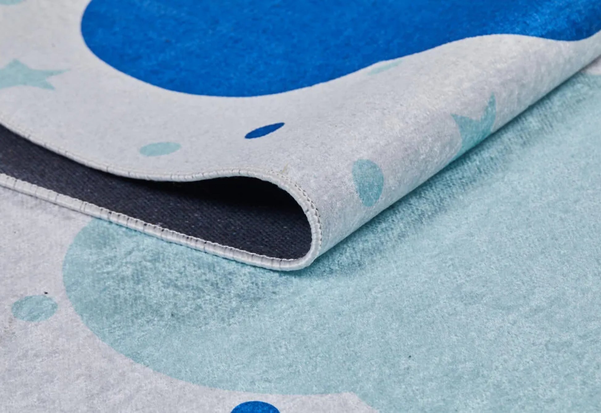 Turfan Mavi Figürlü Dijital Baskı Çocuk Odası Halısı Halınet