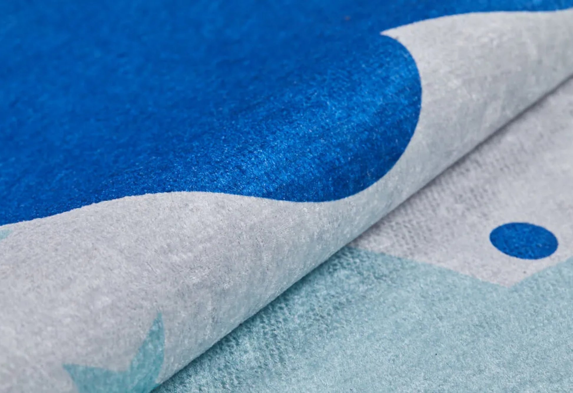 Turfan Mavi Figürlü Dijital Baskı Çocuk Odası Halısı Halınet