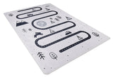 Light Grey Black Kids' Room Rug - Polyester Digital Print