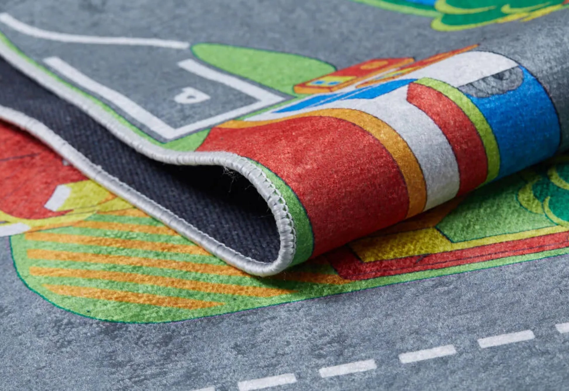 Lijang Gri Figürlü Dijital Baskı Çocuk Odası Halısı Halınet