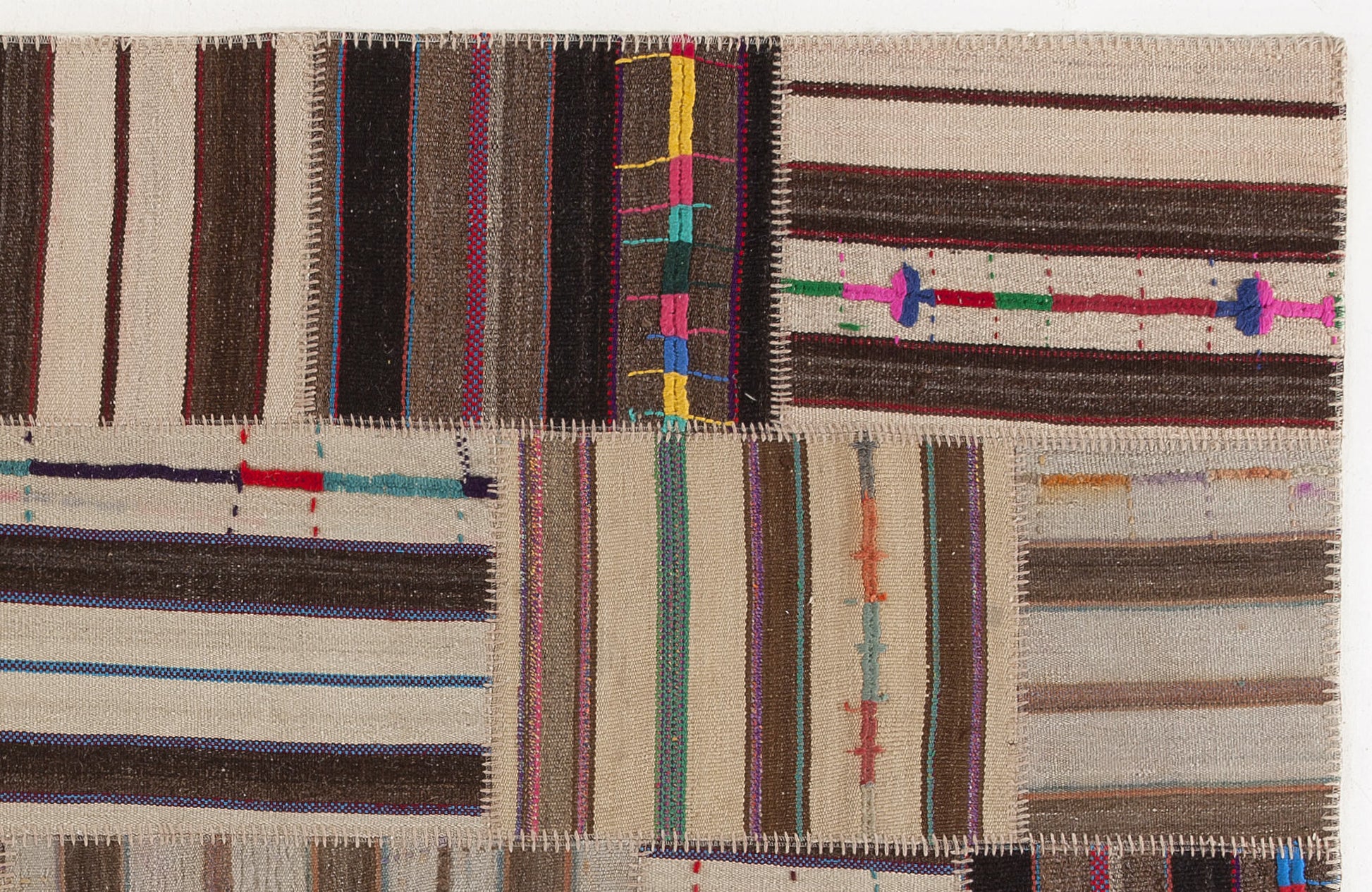 Teselya Bej Eskitme Yün El Dokuma Halısı 160 x 230 Apex Unique