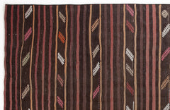 Girit Bej Çizgili Yün El Dokuma Halısı 180 x 336 Apex Unique