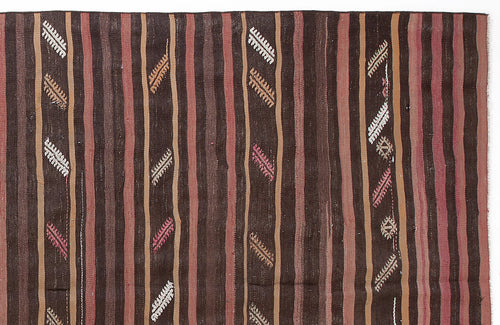 Girit Bej Çizgili Yün El Dokuma Halısı 180 x 336 Apex Unique