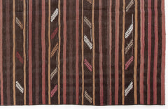 Girit Bej Çizgili Yün El Dokuma Halısı 180 x 336 Apex Unique