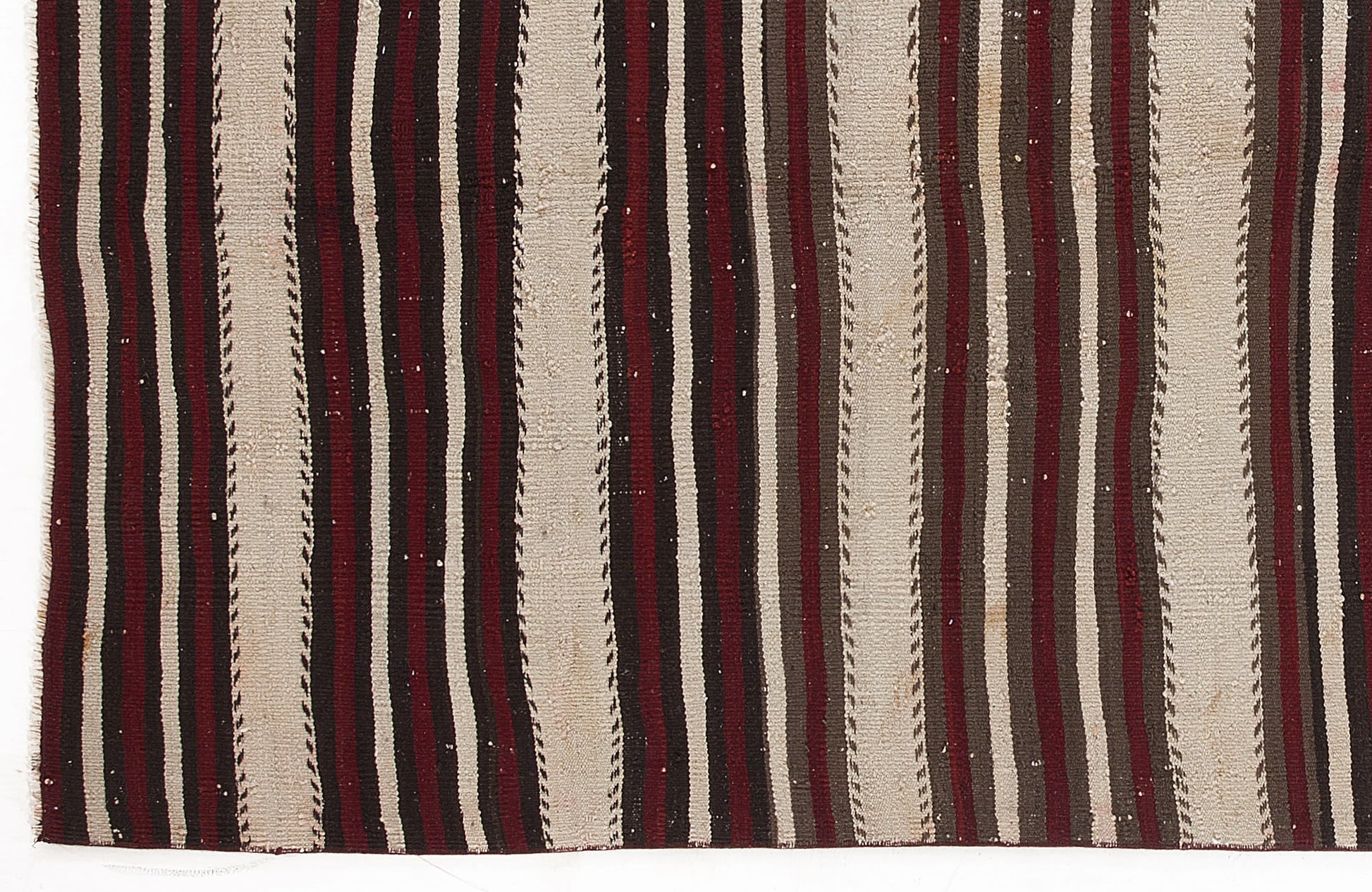 Girit Bej Çizgili Yün El Dokuma Halısı 148 x 250 Apex Unique