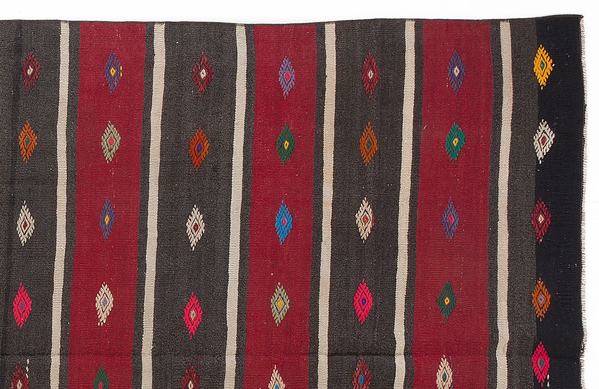 Girit Bej Çizgili Yün El Dokuma Halısı 165 x 307 Apex Unique