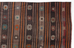 Girit Bej Çizgili Yün El Dokuma Halısı 173 x 354 Apex Unique