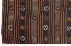 Girit Bej Çizgili Yün El Dokuma Halısı 173 x 354 Apex Unique