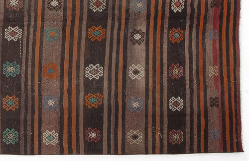 Girit Bej Çizgili Yün El Dokuma Halısı 173 x 354 Apex Unique