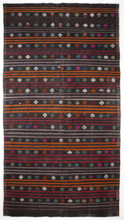 Girit Bej Çizgili Yün El Dokuma Halısı 204 x 376 Apex Unique