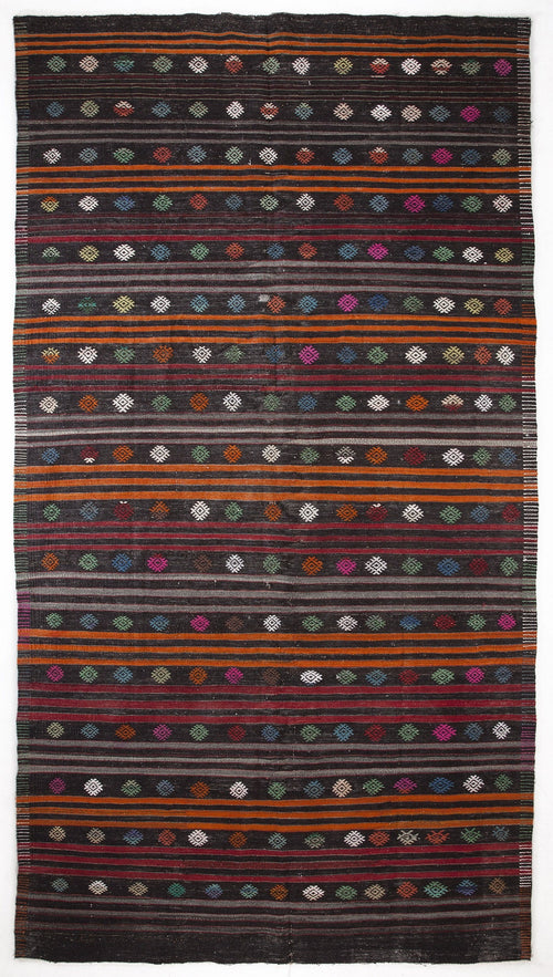 Girit Bej Çizgili Yün El Dokuma Halısı 204 x 376 Apex Unique