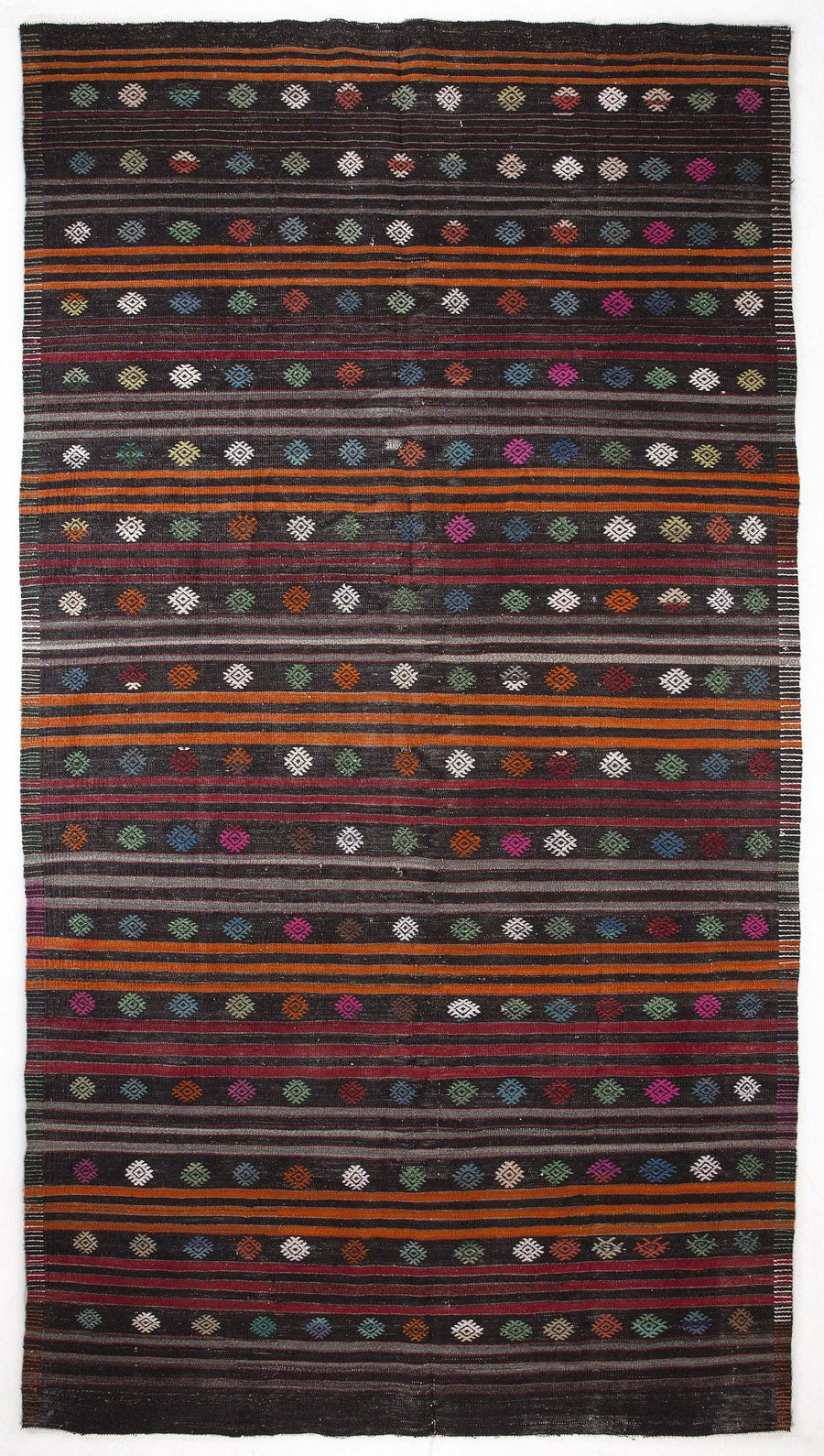 Bej Anadolu Geometrik Yün Halı 204x376 - Özel Seri