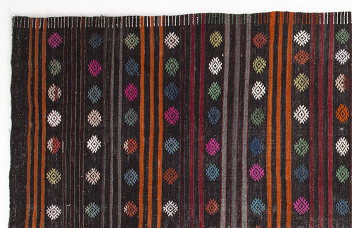 Girit Bej Çizgili Yün El Dokuma Halısı 204 x 376 Apex Unique