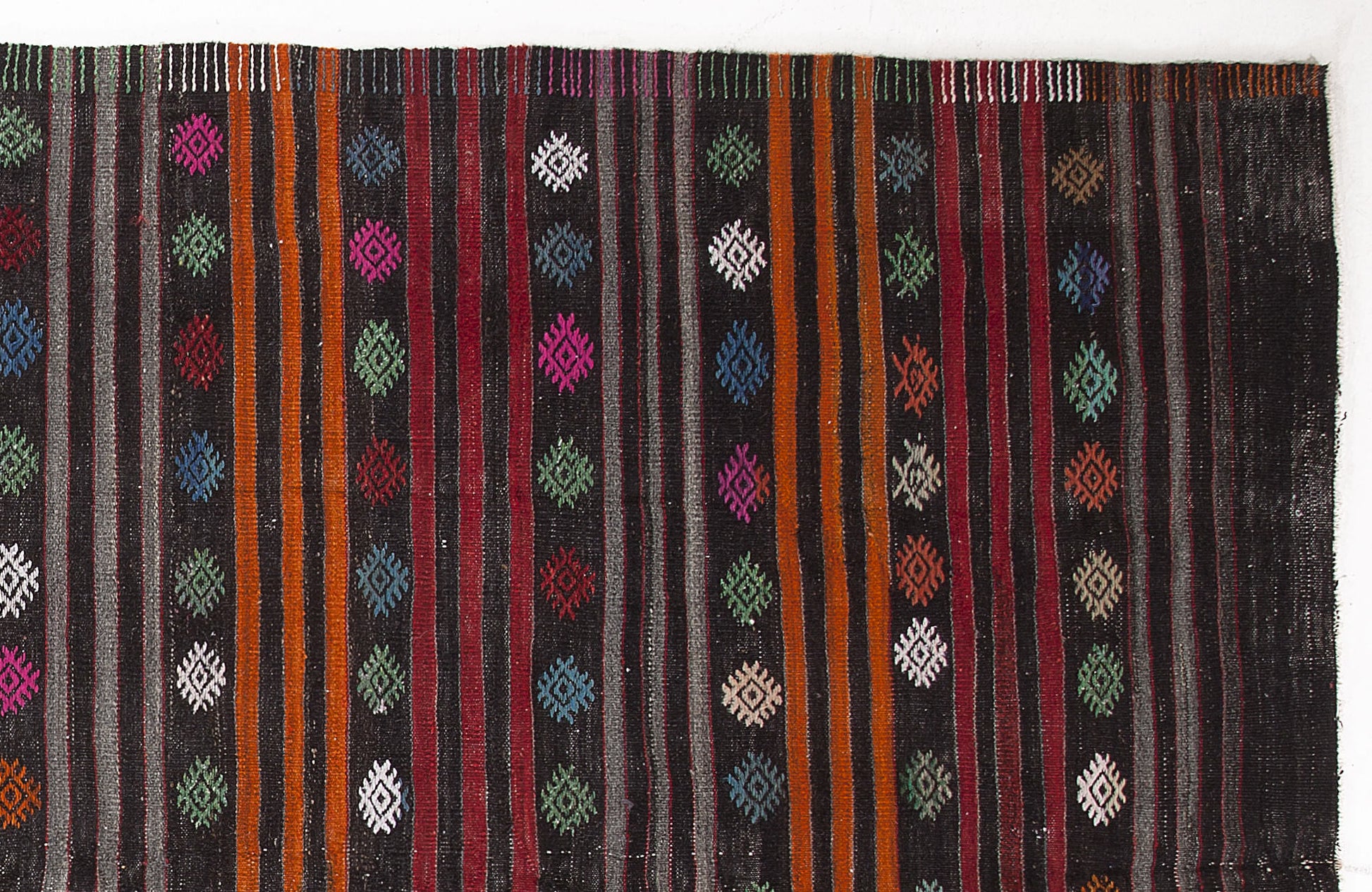 Girit Bej Çizgili Yün El Dokuma Halısı 204 x 376 Apex Unique