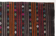 Girit Bej Çizgili Yün El Dokuma Halısı 204 x 376 Apex Unique