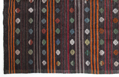 Girit Bej Çizgili Yün El Dokuma Halısı 204 x 376 Apex Unique